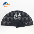 23cm high quality customized fabric wooden hand fan